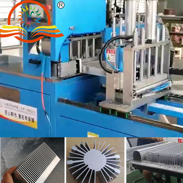 【無錫】鋁型材切割機450切割散熱器，當天試切即刻達成合作